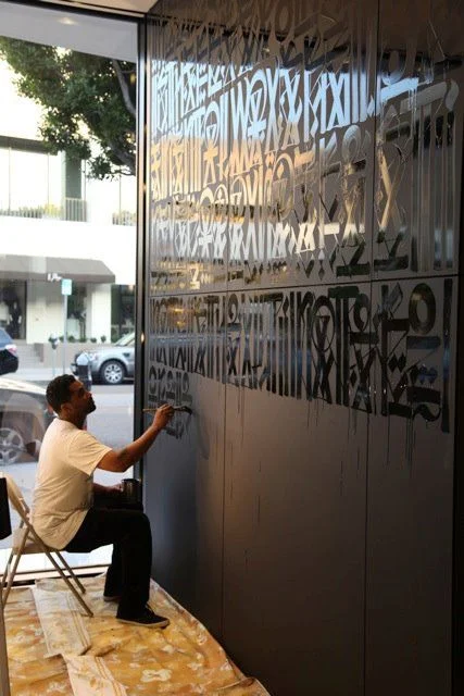 RETNA's installation at Chanel Beverly Hills boutique